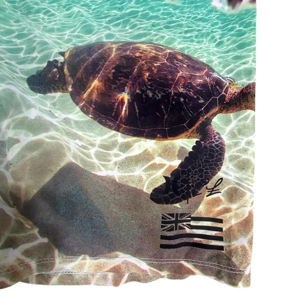 Hurley Phantom Clark Little Sea Turtle Board Shorts Mens SZ 32 Swim Trunks Beach